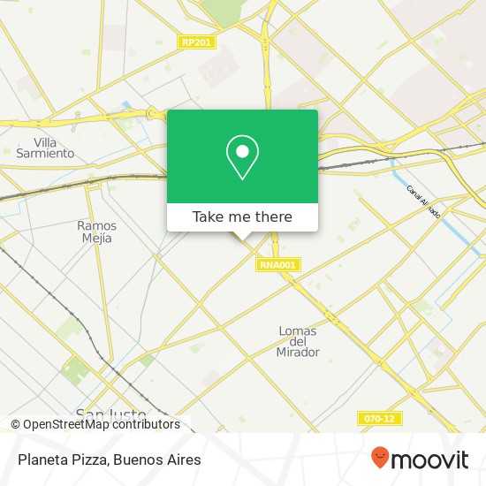 Planeta Pizza map