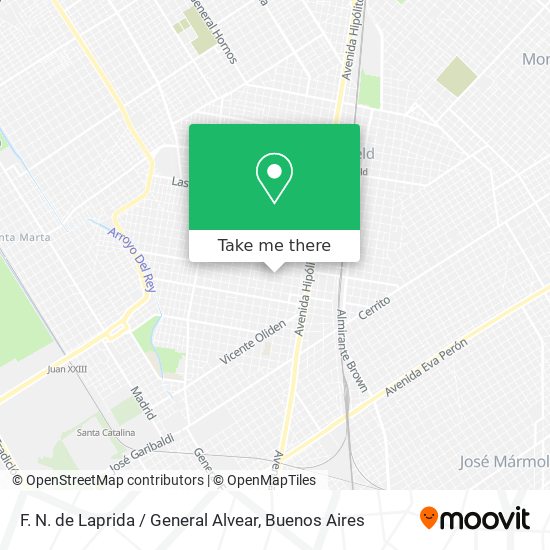 F. N. de Laprida / General Alvear map