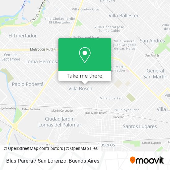 Blas Parera / San Lorenzo map