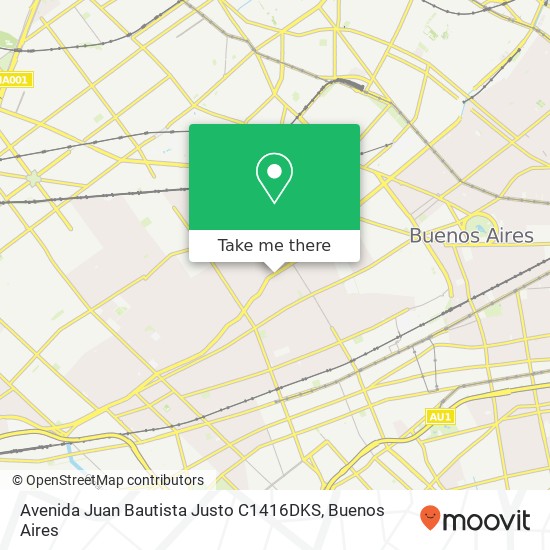 Mapa de Avenida Juan Bautista Justo C1416DKS