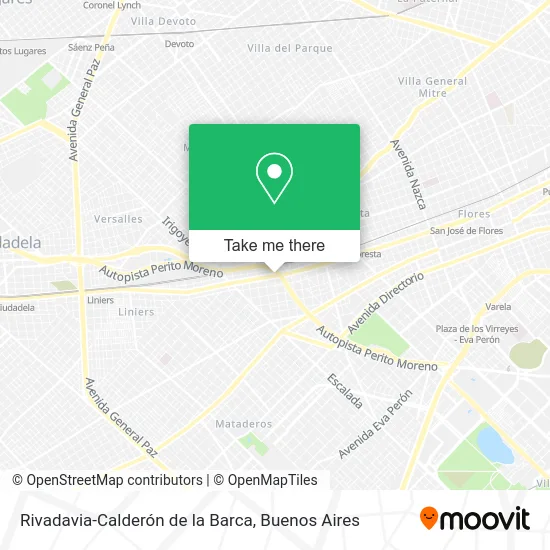 Rivadavia-Calderón de la Barca map