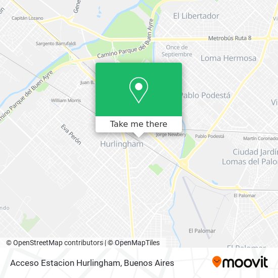 Acceso Estacion Hurlingham map