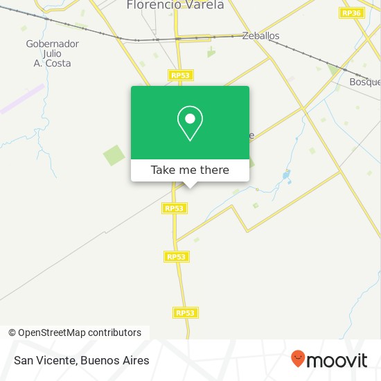 San Vicente map