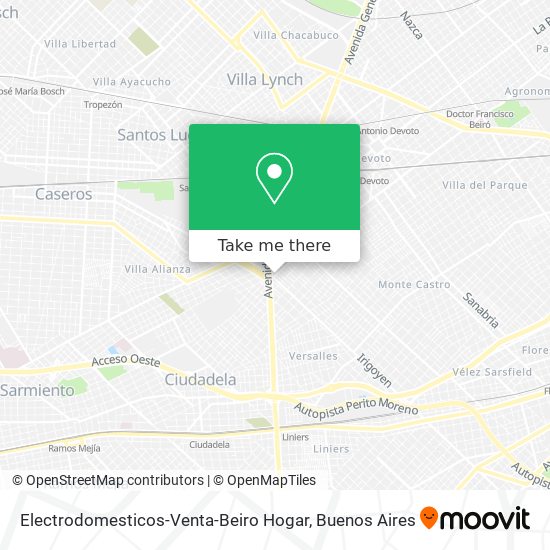 Electrodomesticos-Venta-Beiro Hogar map