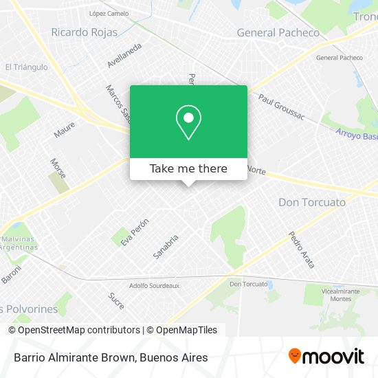 Mapa de Barrio Almirante Brown