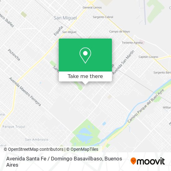 Avenida Santa Fe / Domingo Basavilbaso map