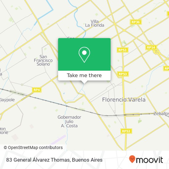 83 General Álvarez Thomas map