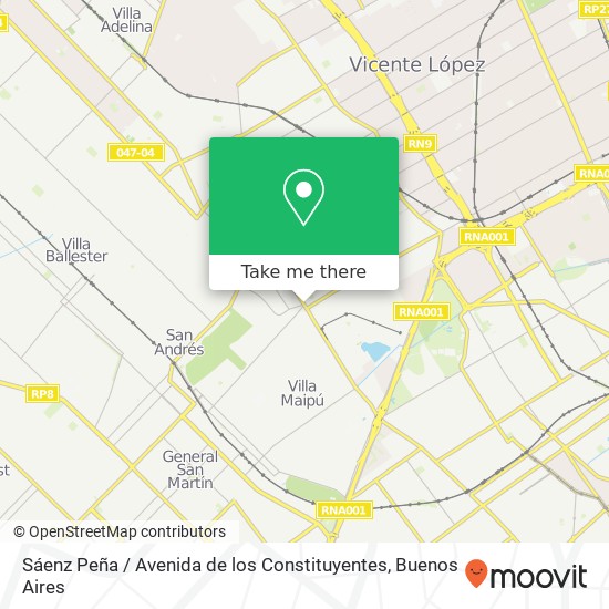 Sáenz Peña / Avenida de los Constituyentes map