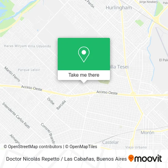 Mapa de Doctor Nicolás Repetto / Las Cabañas