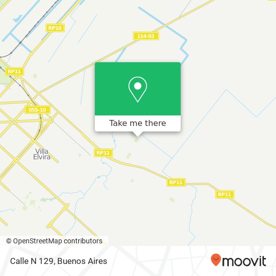 Calle N 129 map