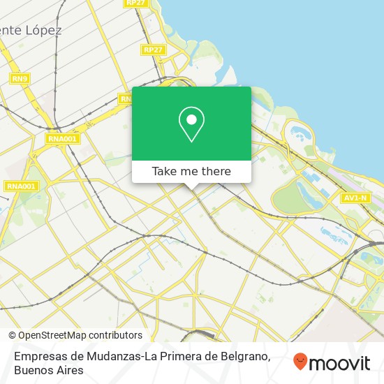 Empresas de Mudanzas-La Primera de Belgrano map