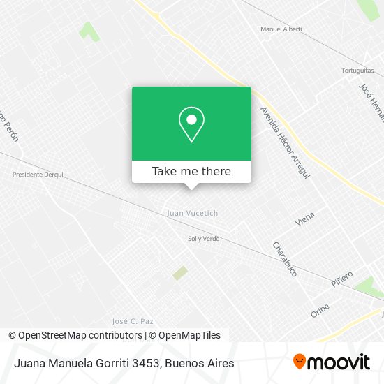 Juana Manuela Gorriti 3453 map