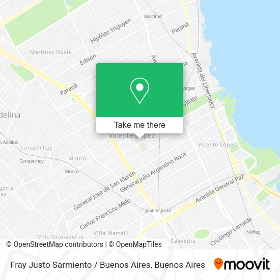 Mapa de Fray Justo Sarmiento / Buenos Aires