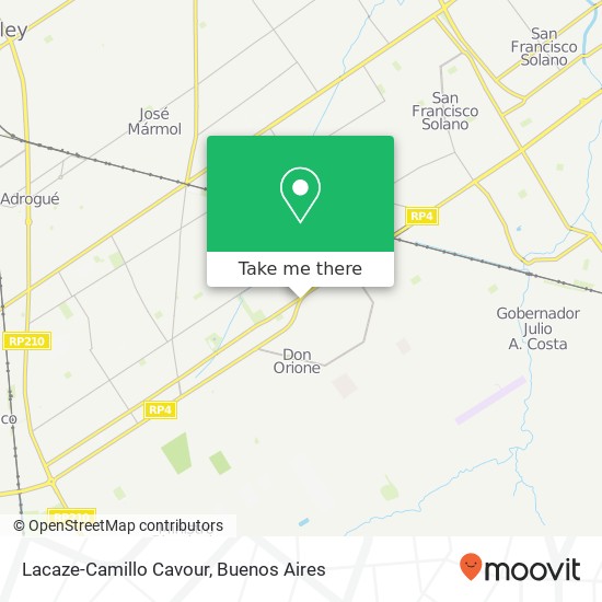 Lacaze-Camillo Cavour map