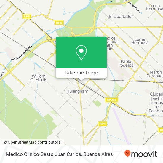 Medico Clinico-Sesto Juan Carlos map