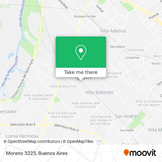 Moreno 3225 map
