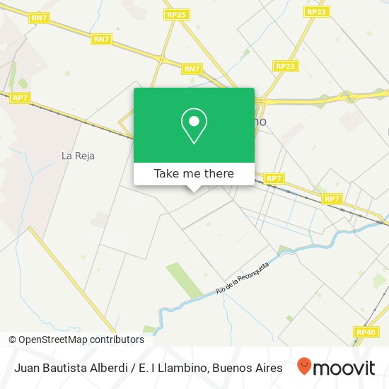 Juan Bautista Alberdi / E. I Llambino map