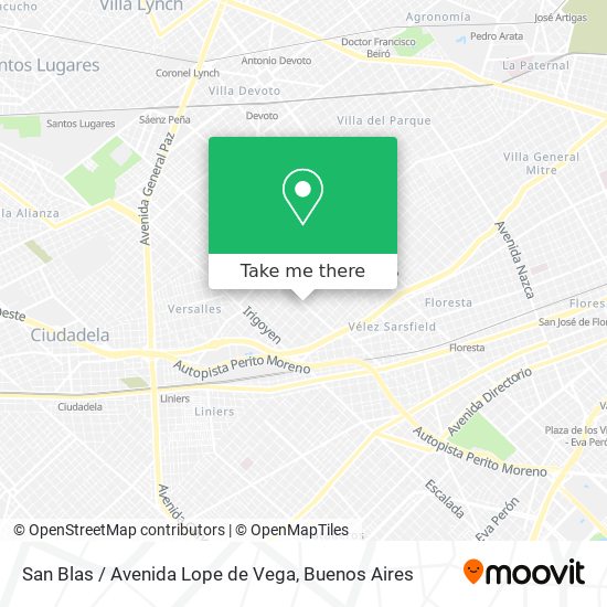 San Blas / Avenida Lope de Vega map