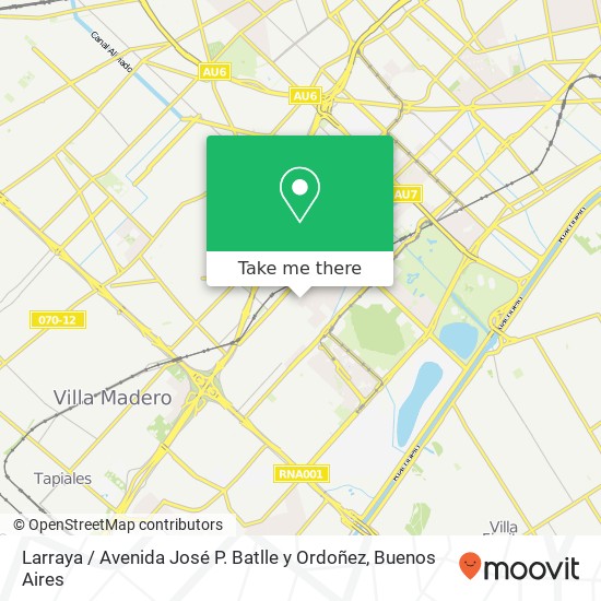 Mapa de Larraya / Avenida José P. Batlle y Ordoñez