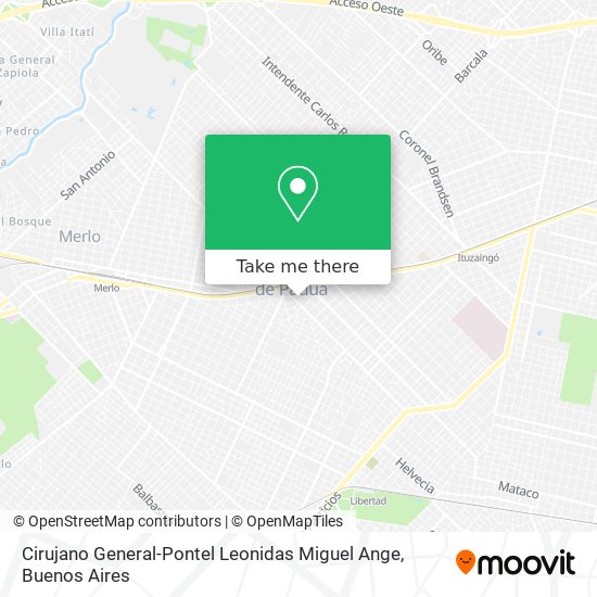 Cirujano General-Pontel Leonidas Miguel Ange map