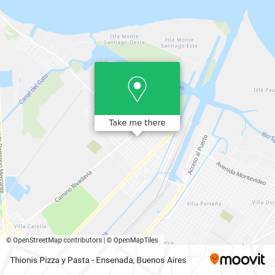 Mapa de Thionis Pizza y Pasta - Ensenada