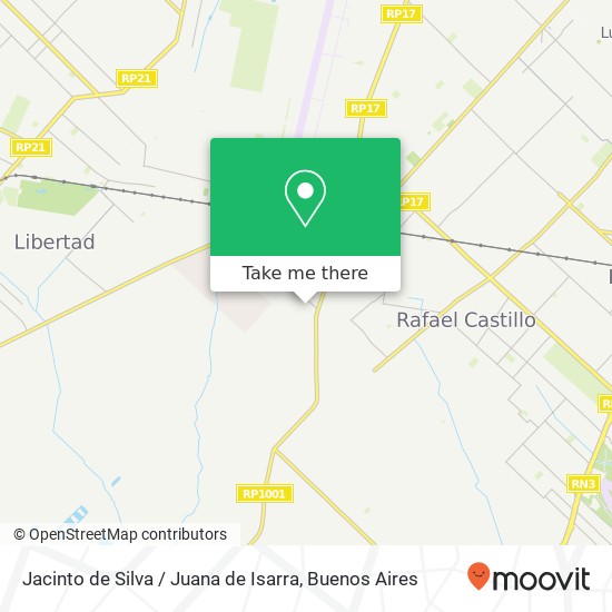 Jacinto de Silva / Juana de Isarra map