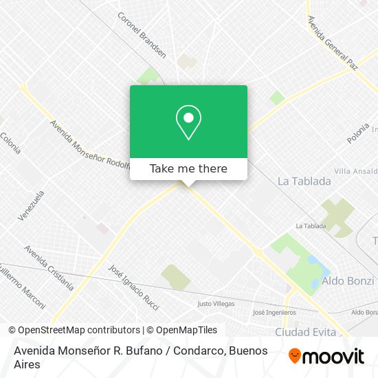 Mapa de Avenida Monseñor R. Bufano / Condarco