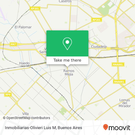 Mapa de Inmobiliarias-Olivieri Luis M