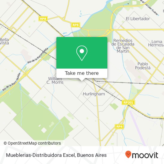 Mueblerias-Distribuidora Excel map