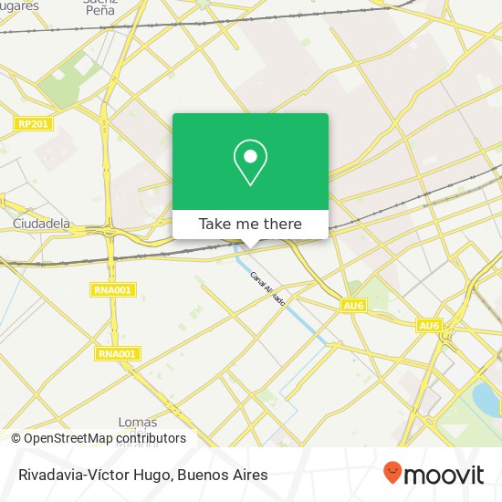 Rivadavia-Víctor Hugo map