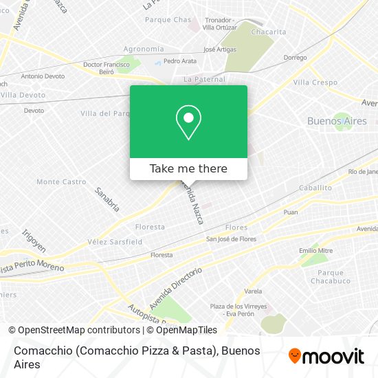 Mapa de Comacchio (Comacchio Pizza & Pasta)