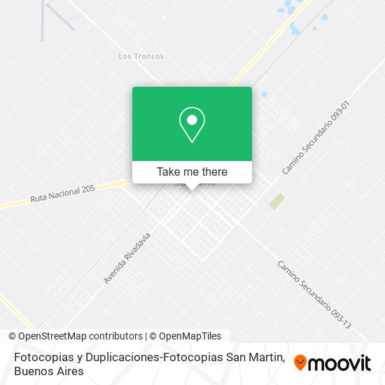 Fotocopias y Duplicaciones-Fotocopias San Martin map