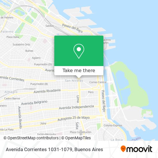 Avenida Corrientes 1031-1079 map