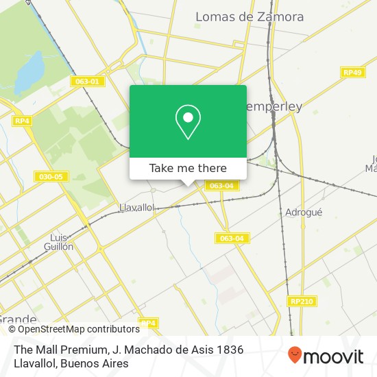 The Mall Premium, J. Machado de Asis 1836 Llavallol map