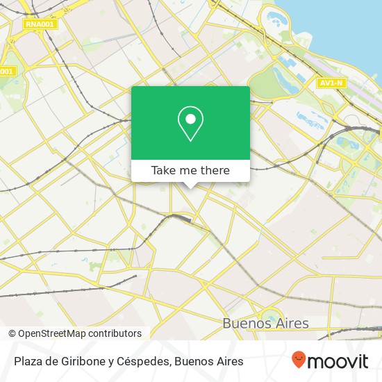Plaza de Giribone y Céspedes map