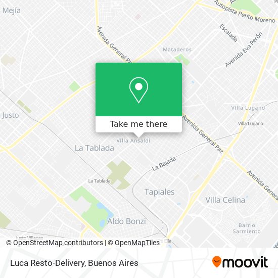 Luca Resto-Delivery map