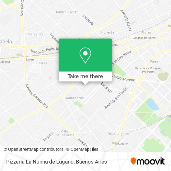 Mapa de Pizzería La Nonna de Lugano