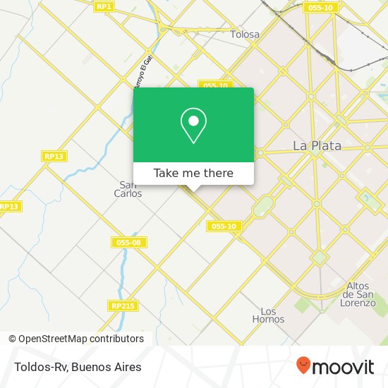 Toldos-Rv map