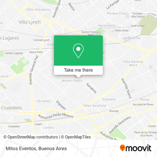 Mitos Eventos map