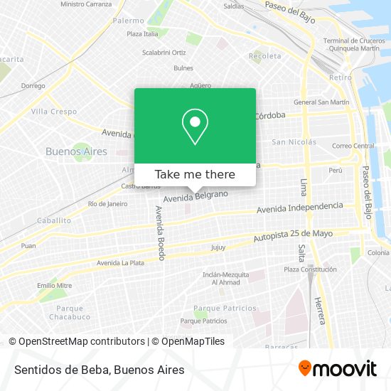 Sentidos de Beba map