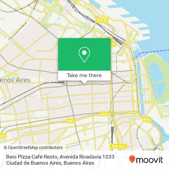 Beio Pizza-Café-Resto, Avenida Rivadavia 1033 Ciudad de Buenos Aires map