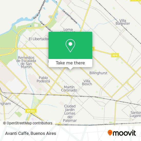 Avanti Caffe map