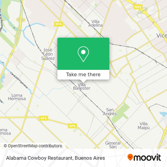 Alabama Cowboy Restaurant map