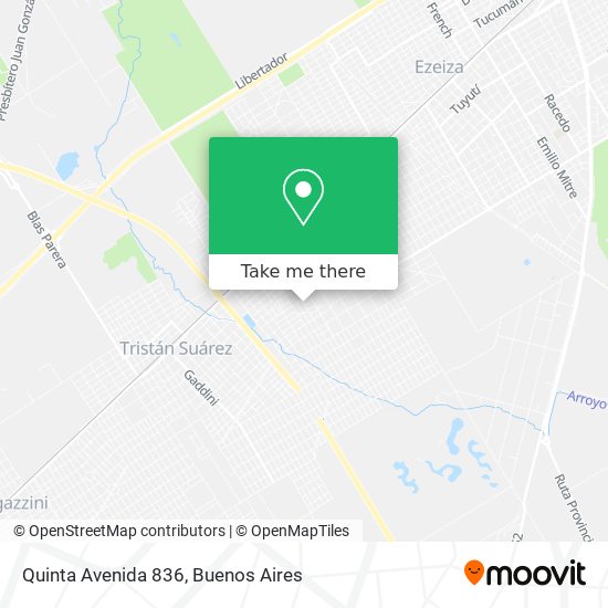 Quinta Avenida 836 map