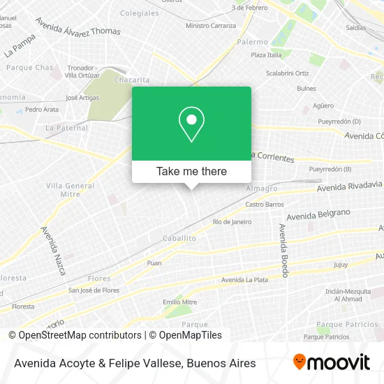 Avenida Acoyte & Felipe Vallese map