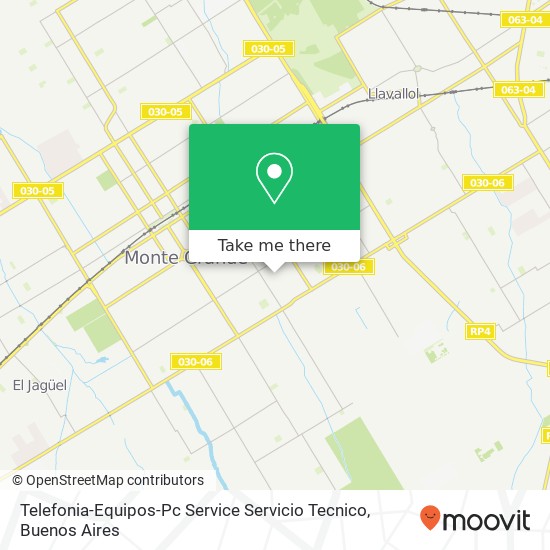 Mapa de Telefonia-Equipos-Pc Service Servicio Tecnico