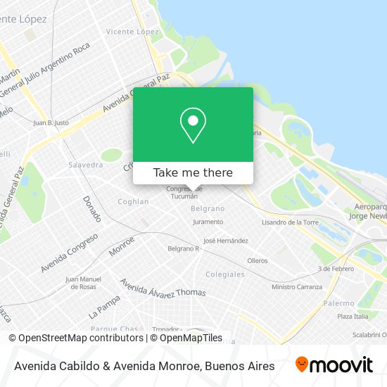 Avenida Cabildo & Avenida Monroe map
