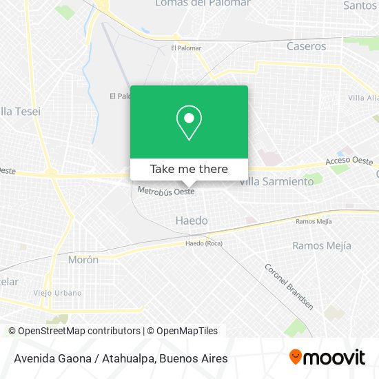 Avenida Gaona / Atahualpa map