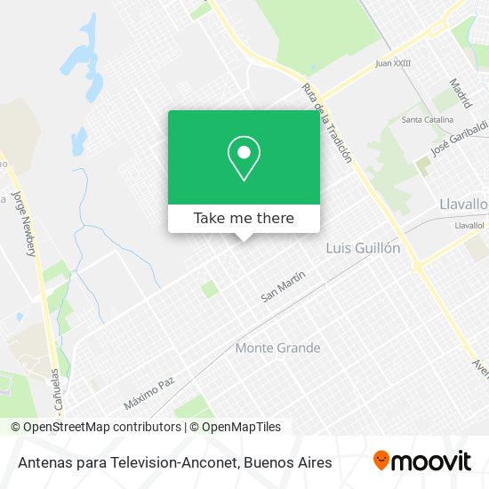 Mapa de Antenas para Television-Anconet