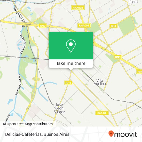 Delicias-Cafeterias map